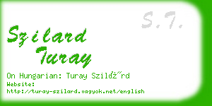 szilard turay business card